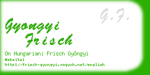 gyongyi frisch business card