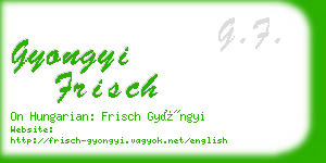 gyongyi frisch business card